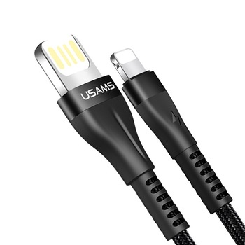 Cablu de date USB LIGHTNING 2A 1.2M USAMS U33 Negru Cablu de date USB LIGHTNING 2A 1.2M USAMS U33 Negru