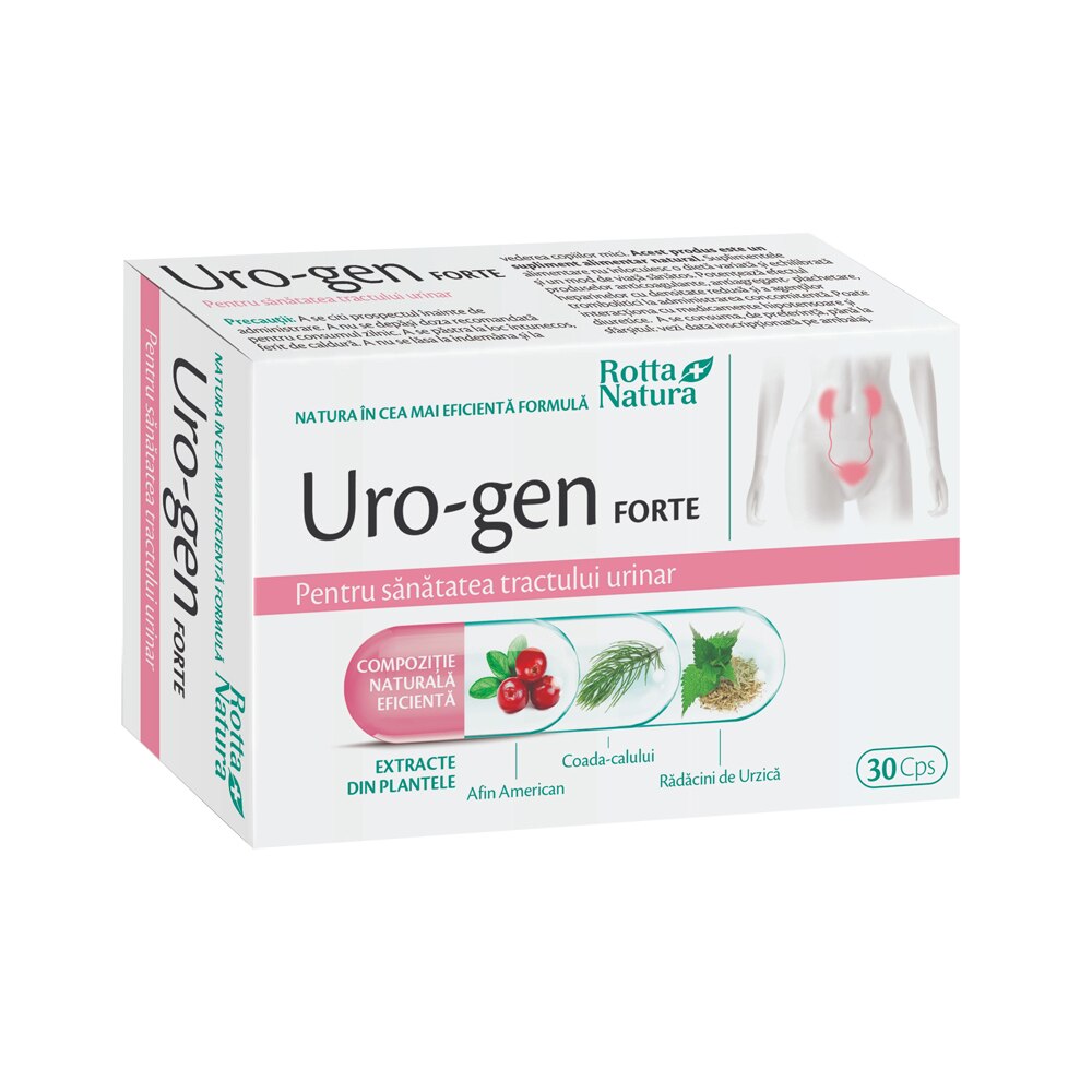 Suplimente alimentare Uro-Gen Forte, Rotta Natura, 30 capsule