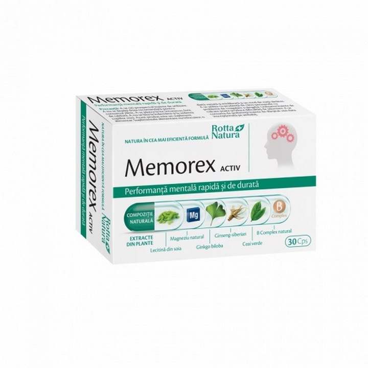 Rotta Natura Memorex Activ idegrendszert és az izmokat támogató készítmény, 30 db kapszula