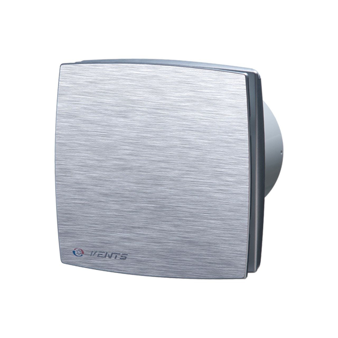 Ventilator VENTS 125LDAT alu mat Turbo, diametru 125mm, debit 209 mc/h, timer, panou frontal finisaj aluminiu, motor turbo