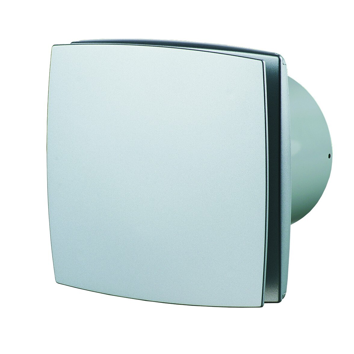 Ventilator VENTS 100LD alu mat, decorativ, diametru 100mm, debit 88 mc/h, panou frontal gri vopsit