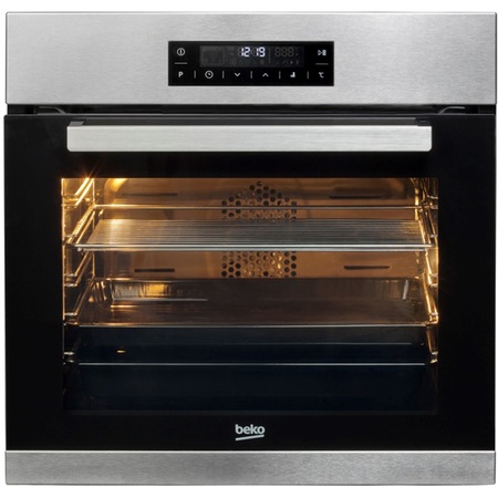 Cuptor incorporabil Beko BIR22400XMS, Electric, Multifunctional, Timer, Grill, Display LED, Touch control, Autocuratare catalitica, 72 l, Clasa A, Inox