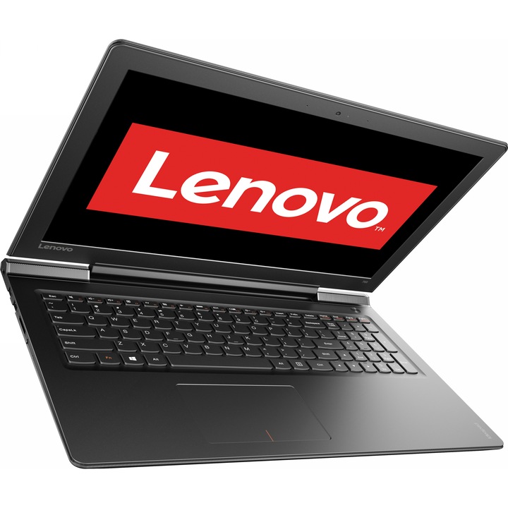 Laptop Gaming Lenovo IdeaPad 700-15ISK cu procesor Intel® Core™ I7-6700HQ 2.60 GHz, Skylake™, 15.6", Full HD, IPS, 8GB, 500GB + 256GB SSD, DVD-RW, nVidia GeForce GTX 950M 4GB, Free DOS, Black