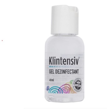 Gel dezinfectant maini antibacterian virucid 85% alcool, Klintensiv 40ml Gel dezinfectant maini antibacterian virucid 85% alcool, Klintensiv 40ml