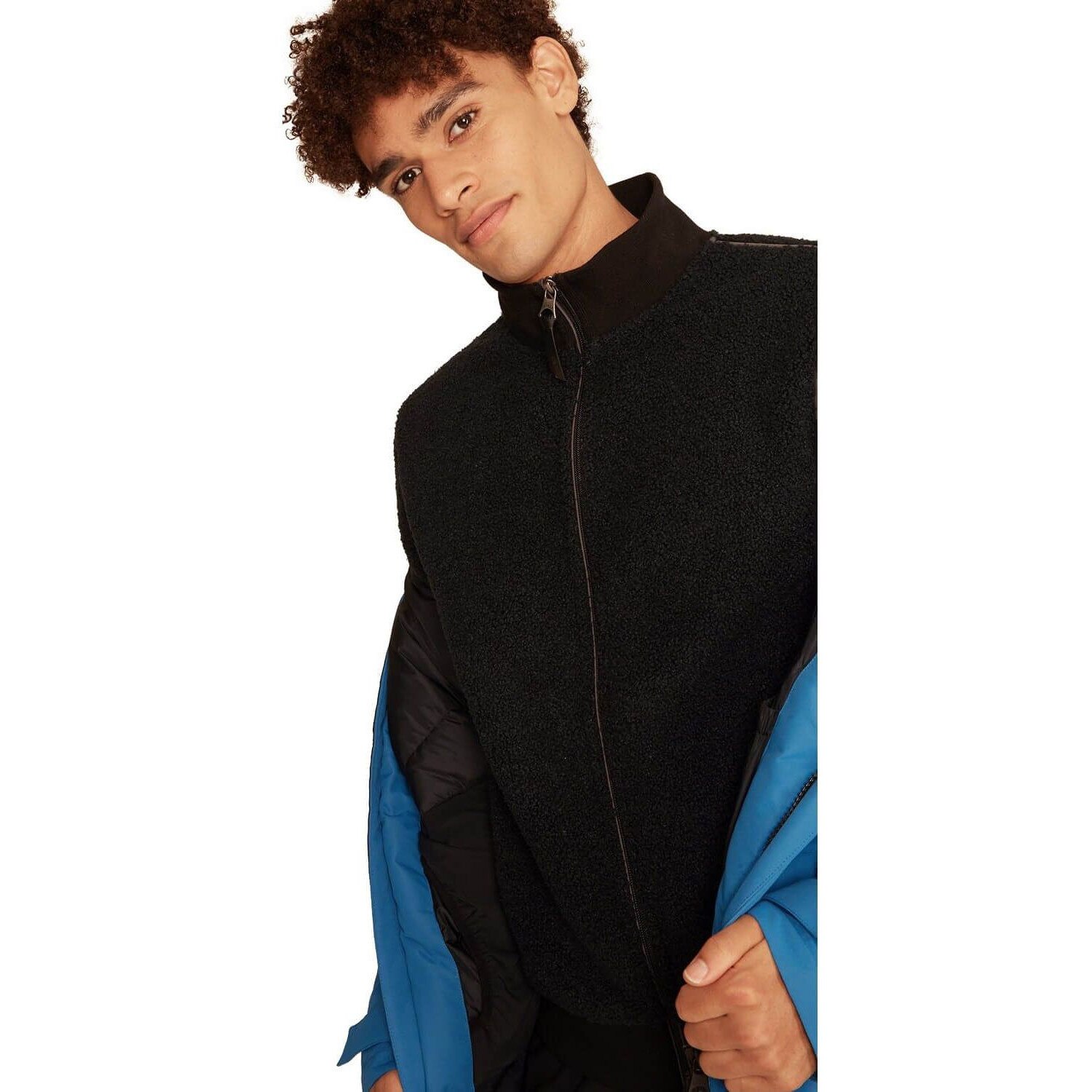 Bluza polar pentru barbati, Aigle Cetinje, Negru, XXL