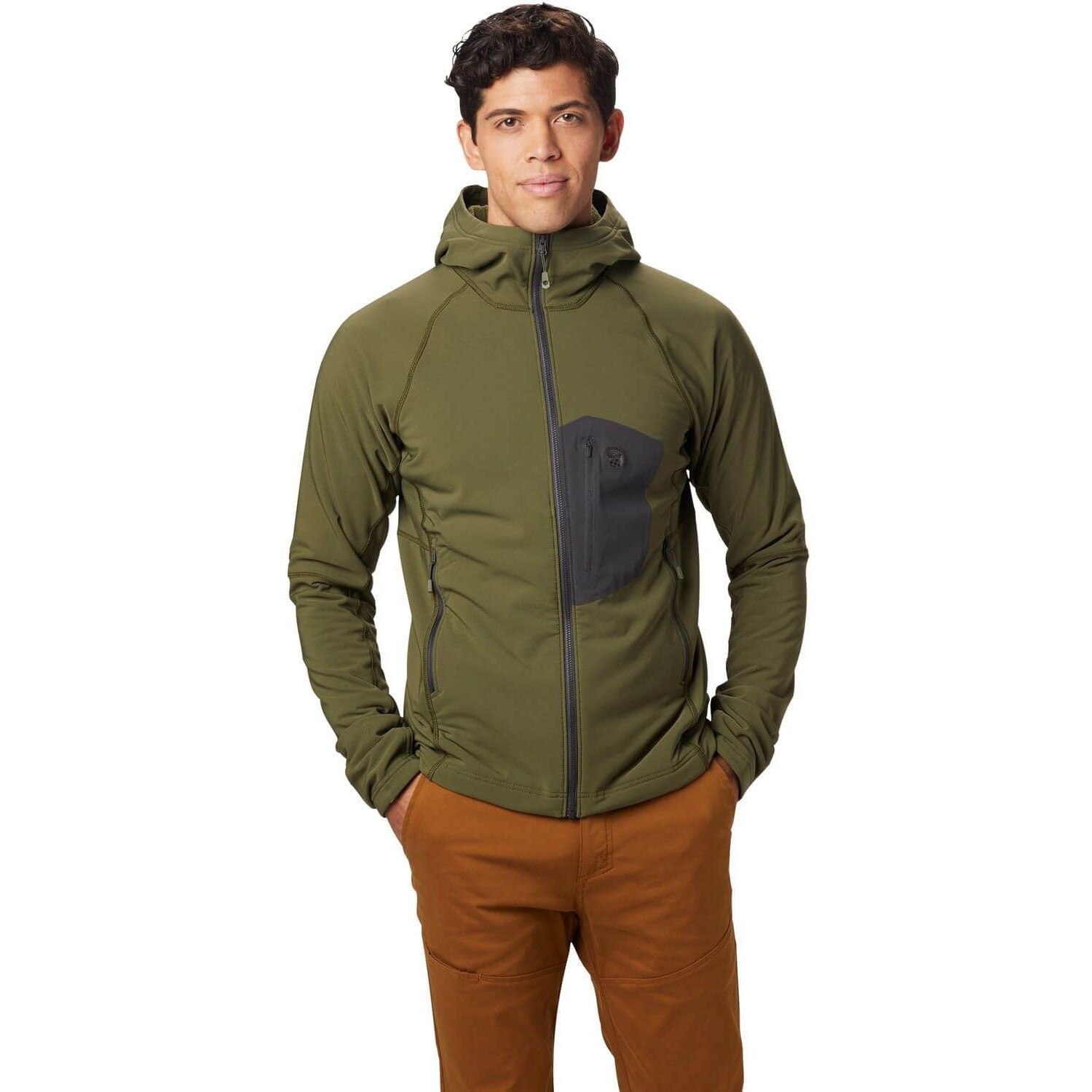 Bluza polar pentru barbati, Mountain Hardwear Keele Hoody, Verde