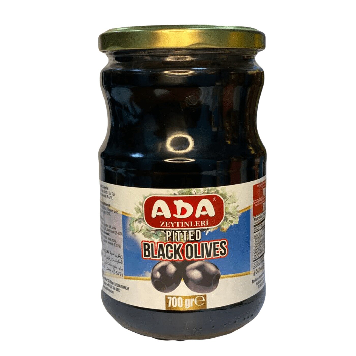 Masline negre fara samburi Ada, 700g