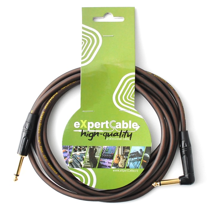 Cablu audio Jack 6.3mm mono Jack 6.3mm cu cot mono, eXpertCable, 3m