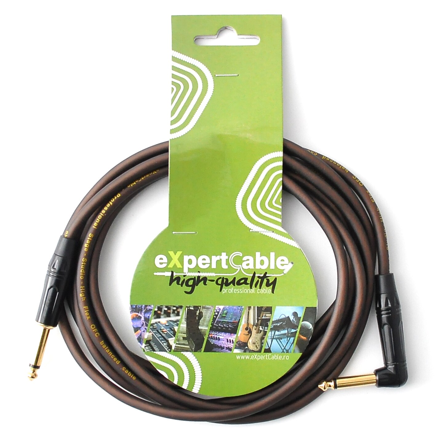 Cablu audio Jack 6.3mm mono Jack 6.3mm cu cot mono, eXpertCable, 3m