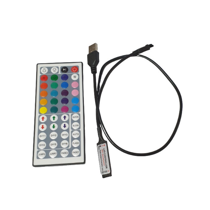 Контролер за RGB Led лента 5v с дистанционно 44 бутона