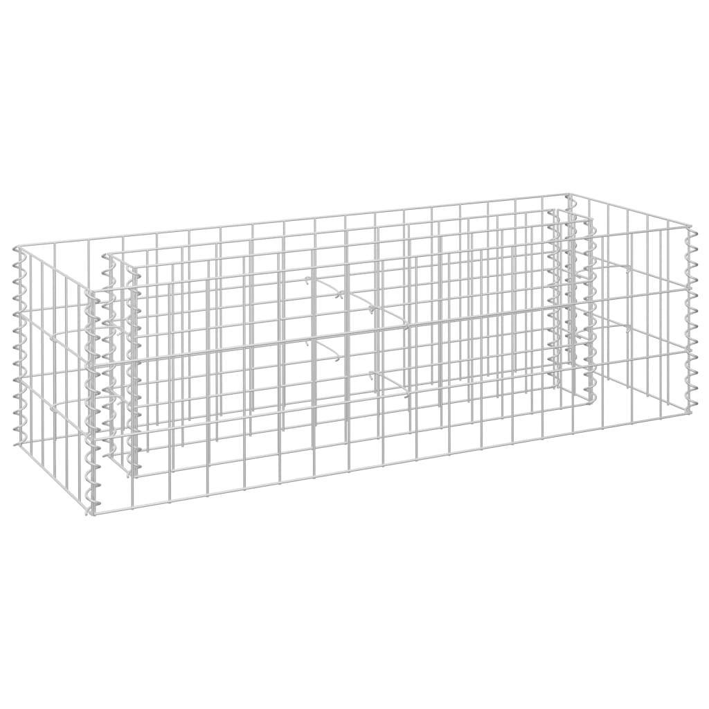 Strat inaltat gabion, 90 x 30 x 30 cm, otel galvanizat