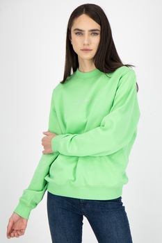 Diesel, Bluza sport de bumbac cu logo, Verde menta Diesel, Bluza sport de bumbac cu logo, Verde menta