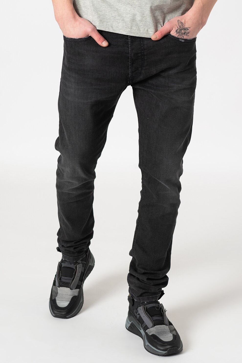Diesel, Blugi slim fit Tepphar, Gri antracit