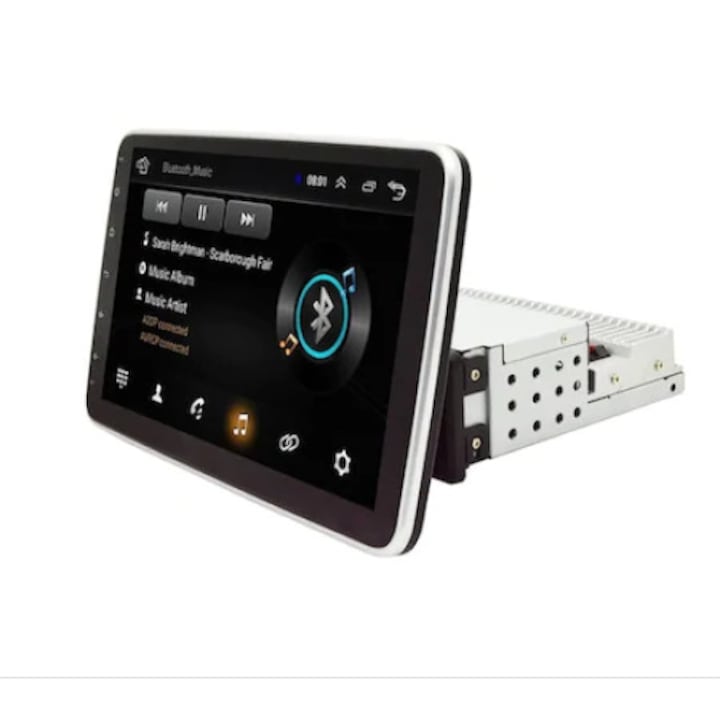 Универсална мултимедия Automat, 10 инча, Android, Bluetooth и GPS, Digital LCD monitor HD, WiFi, 2 GB RAM, черен