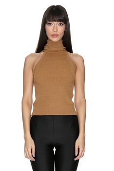 Bluza fara maneci, CuAnna, maro, univresala Bluza fara maneci, CuAnna, maro, univresala