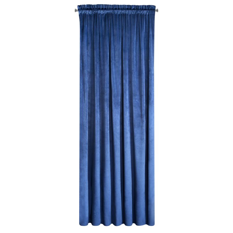 Perdea decorativa cu banda, ROSA 140x270 cm, Eurofirany, Albastru inchis