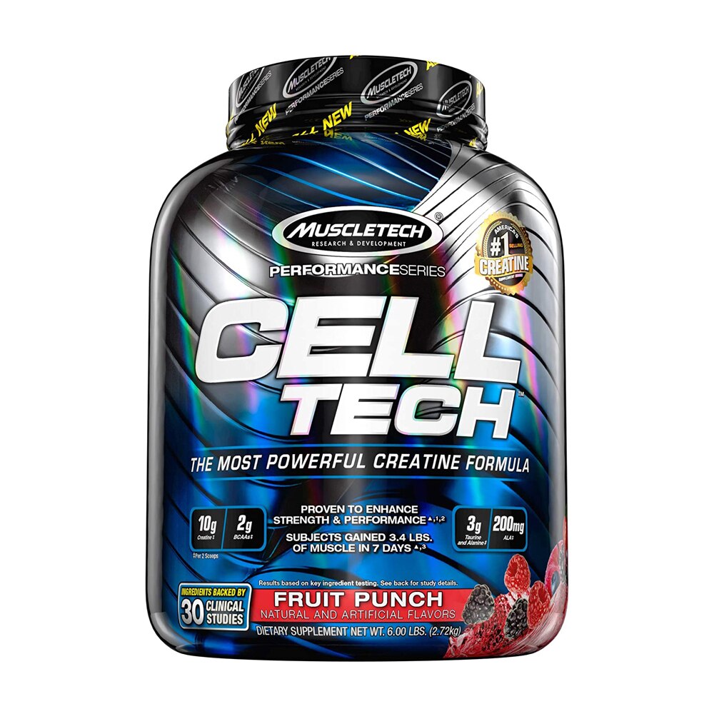 Креатин MuscleTech Cell Tech, Вкус Плодов Пунш, 2.72кг - eMAG.bg
