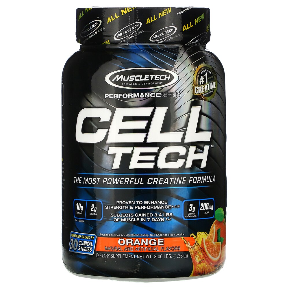 Креатин MuscleTech Cell Tech, Вкус Портокал, 1.36кг - eMAG.bg