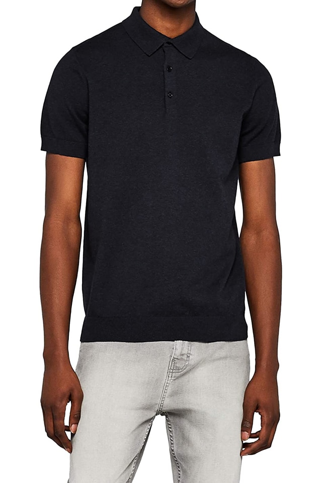 Tricou polo barbati Meraki, negru marimea S