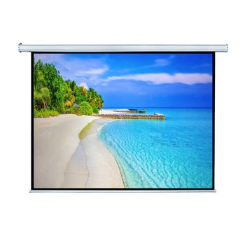 Ecran proiectie electric Blackmount 4/3EL240, marime vizibila: 240cm x 180cm, modul perete, telecomanda Ecran proiectie electric Blackmount 4/3EL240, marime vizibila: 240cm x 180cm, modul perete, telecomanda