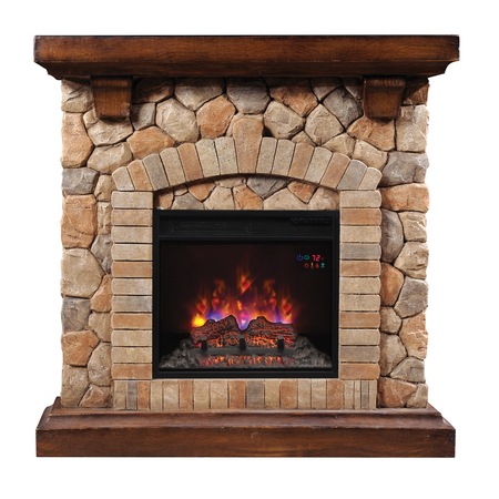 Semineu electric ClassicFlame Tequesta, cu sunet, cu focar 18", Old World Brown