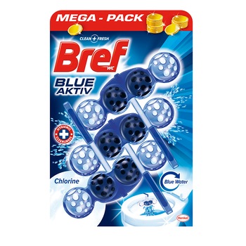 Odorizant toaleta Bref Blue Aktiv Chloryne, 3x50 g Odorizant toaleta Bref Blue Aktiv Chloryne, 3x50 g