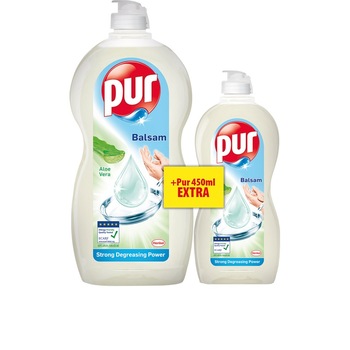 Detergent de vase Pur Balsam Aloe Vera, 1.35 l + 450 ml Detergent de vase Pur Balsam Aloe Vera, 1.35 l + 450 ml