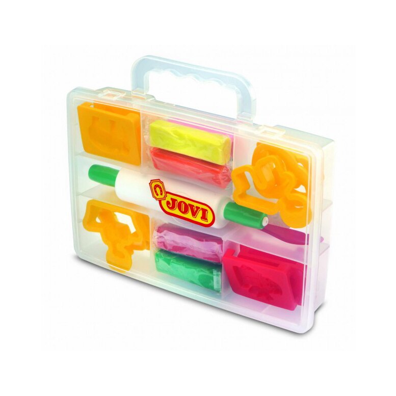 Set modelaj JOVI 230, 12 forme + 8 batoane plastilina + 3 ustensile + intinzator