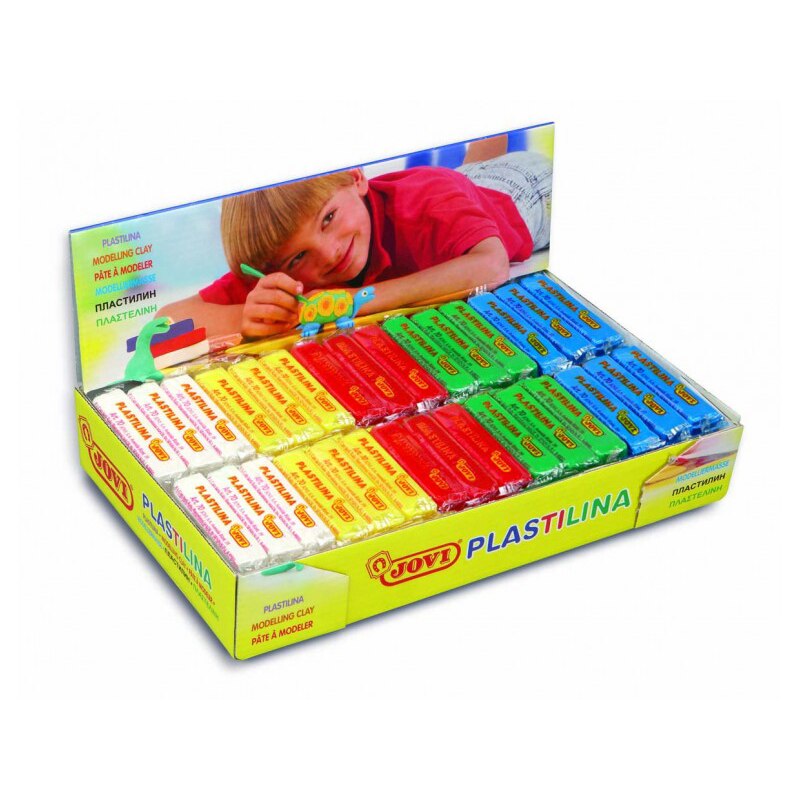 Plastilina JOVI 70B, 5 culori, 30 bucati x 50 g