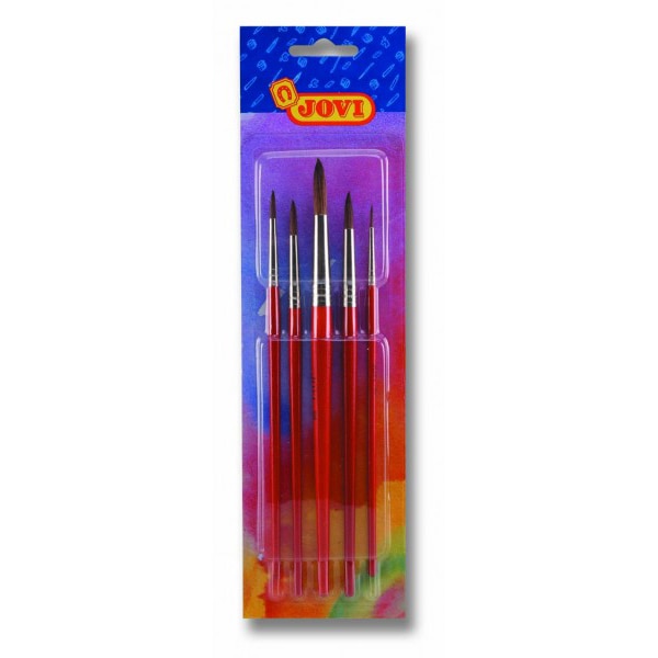 Pensule artistice JOVI 8185, 5 buc/blister