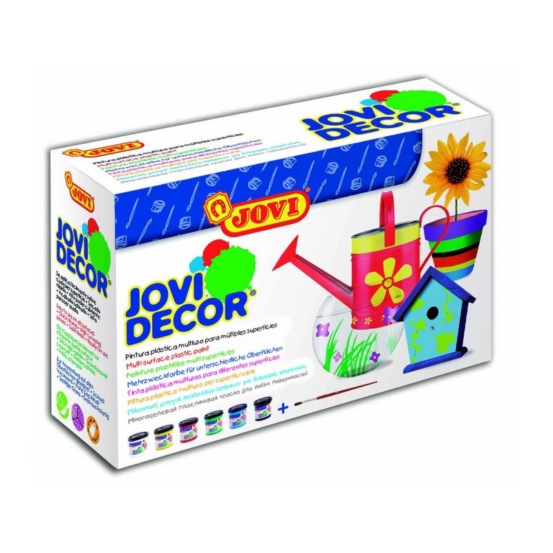 Tempera decorativa JOVI 670, suprafete multiple, 6 culori x 55 ml