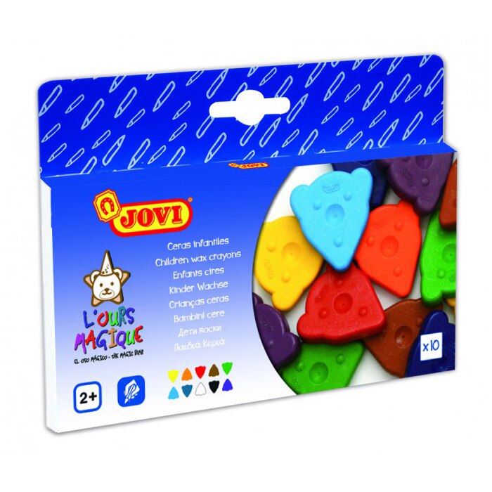 Creioane cerate JOVI Magic Bear 941, 10 culori