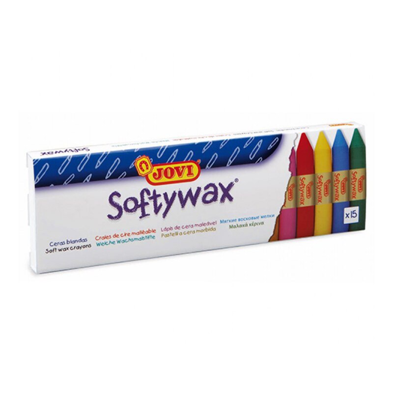 Creioane cerate JOVI Soft 930/15, 15 culori