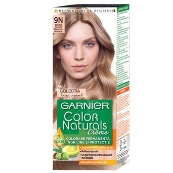 Vopsea de par permanenta cu amoniac Garnier Color Naturals 9N Blond Foarte Deschis Natural, 110 ml Vopsea de par permanenta cu amoniac Garnier Color Naturals 9N Blond Foarte Deschis Natural, 110 ml