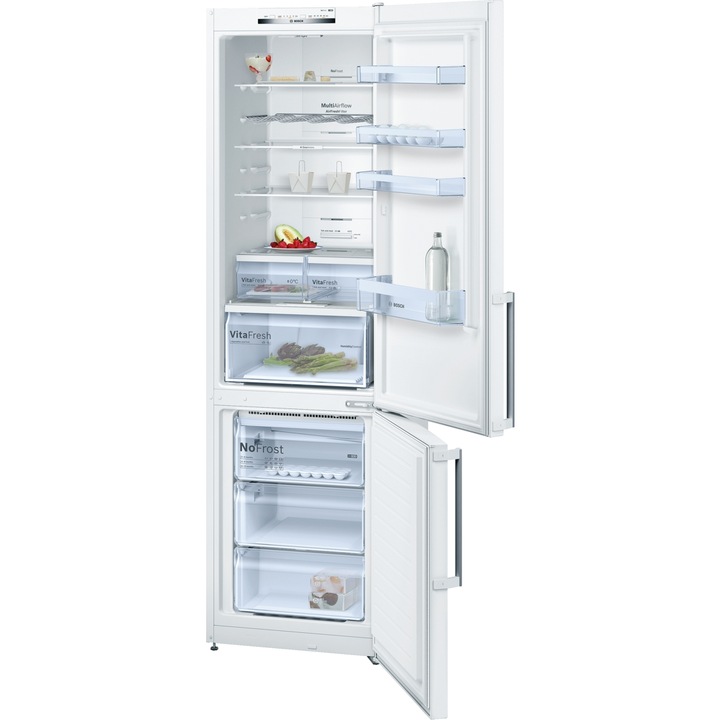 Combina frigorifica Bosch KGN39VW35, 366 l, Clasa A++, No Frost, VitaFresh, Iluminare LED, H 203 cm, Alb