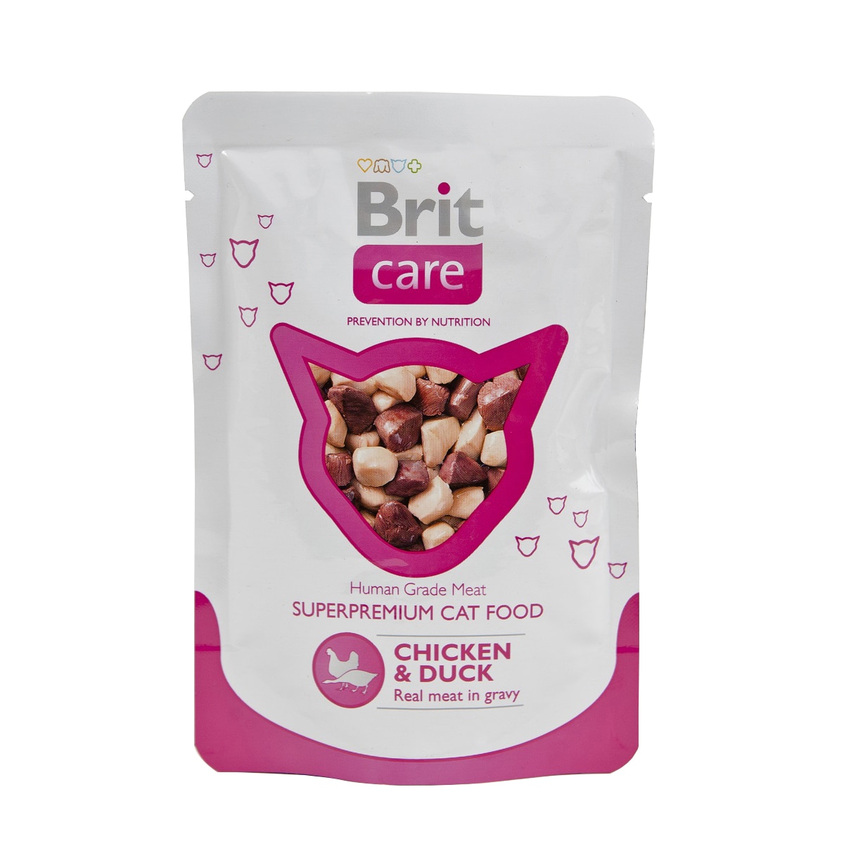 Hrana umeda pentru pisici, Brit Care, Pui & Rata, 80 g
