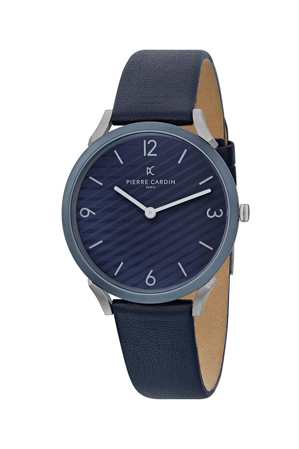 Pierre Cardin, Ceas quartz unisex cu o curea de piele, Bleumarin