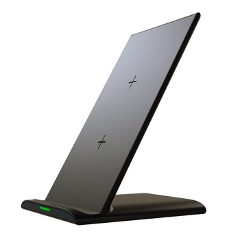 Incarcator Qi Wireless 10W, Platinet 45287, distanta incarcare pana la 8 mm, cu suport , conector USB Tip C, negru Incarcator Qi Wireless 10W, Platinet 45287, distanta incarcare pana la 8 mm, cu suport , conector USB Tip C, negru