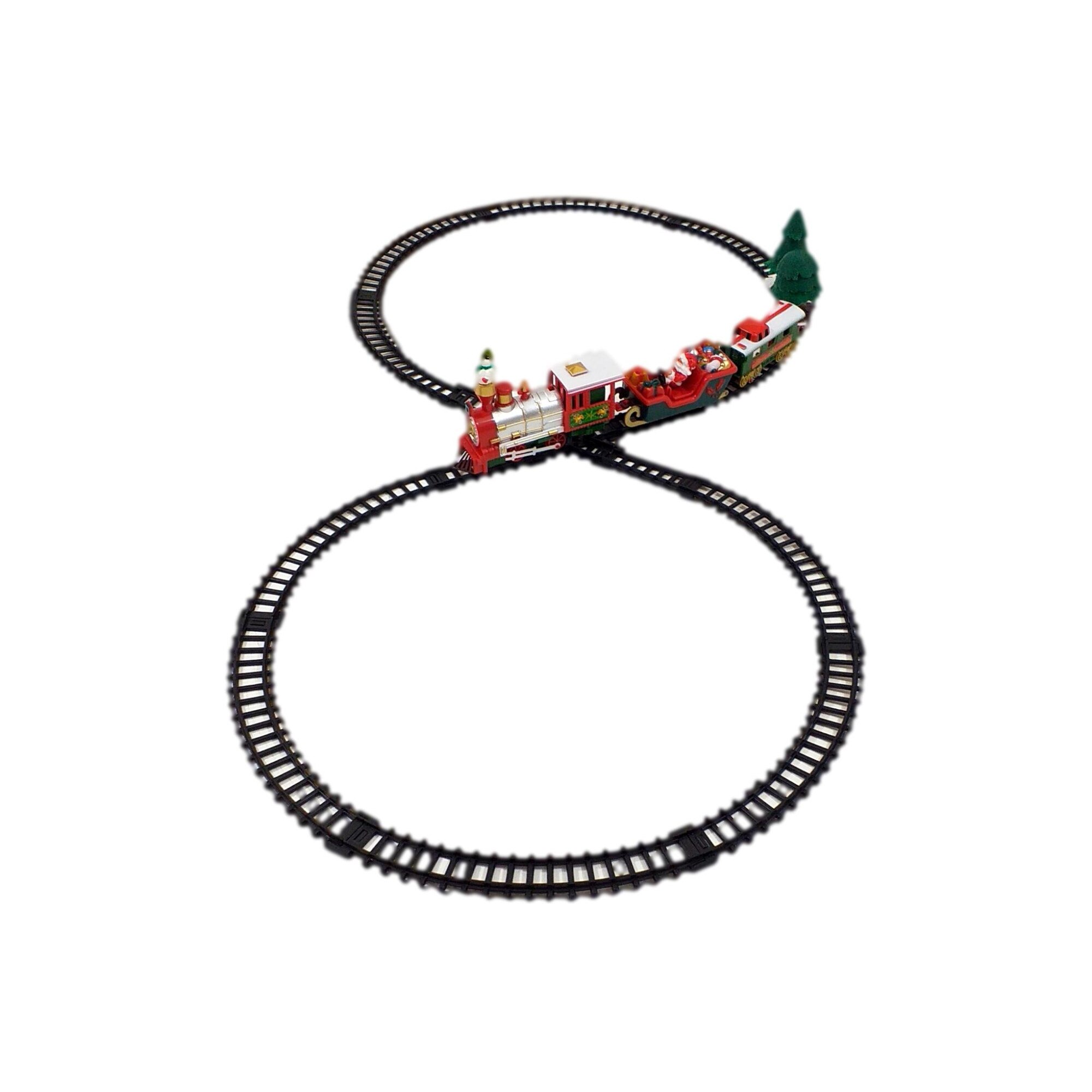 Set Trenulet de Craciun in valiza,20 piese, multicolor