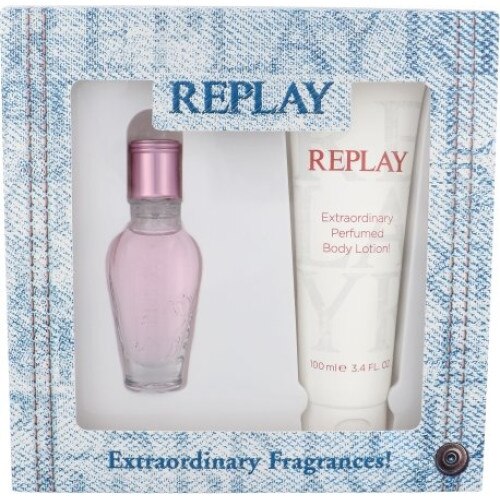 Set cadou Replay Jeans Spirit! for Her 20 ml Apa de toaleta + 100 ml lotiune de corp