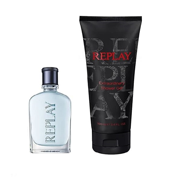 Set cadou Replay Jeans Spirit! for Him 30 ml Apa de toaleta + 100 ml gel de dus