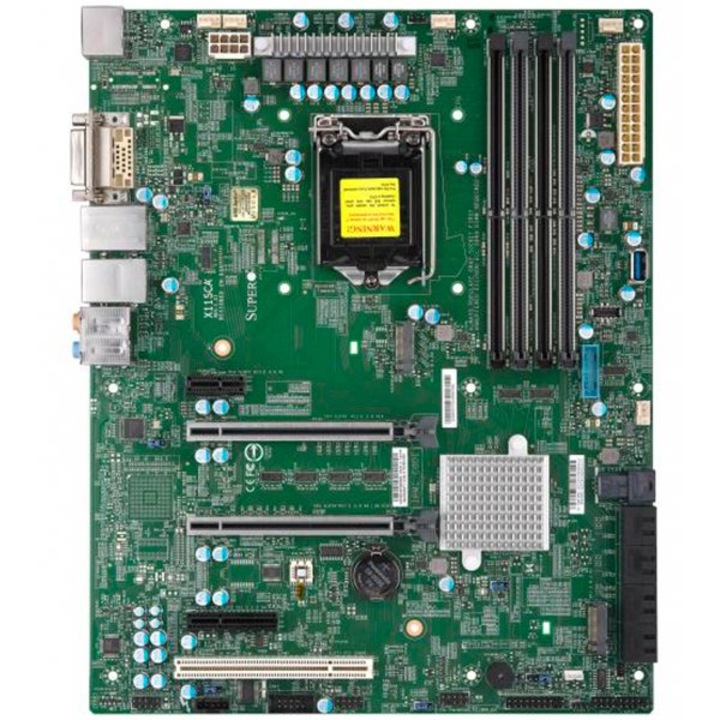Дънна платка Supermicro mainboard server X11SCA-Bulk Single Socket H4 (LGA 1151), 1x LAN with Intel Ethernet Controller I210-ATSingle LAN with Intel PHY I219LM LAN controller, 1 PCI-E 3.0 x4, 1 PCI-E 3.0 x1, 2 PCI-Ex16 slots MBD-X11SCA-B