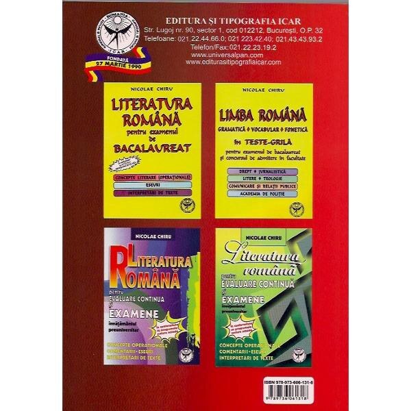 Bac Literatura Romana. Limba Si Comunicare - Nicolae Chiru