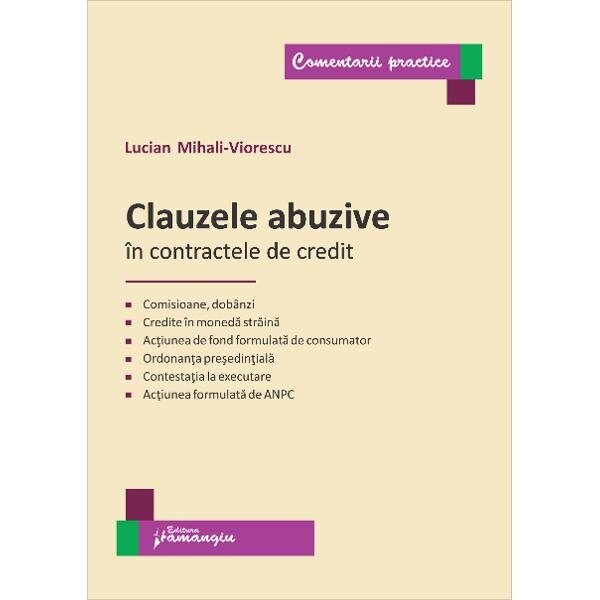 Clauzele Abuzive In Contractele De Credit Retip Lucian Mihaliviorescu Emag Ro