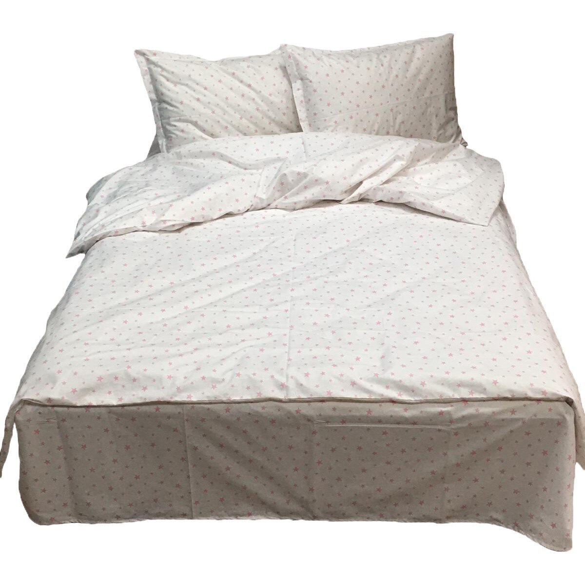 Set lenjerie cu elastic, 4 piese bumbac ranforce, pentru saltea de 1,80m sau mai mare, by Liz Line - L4RE15KS