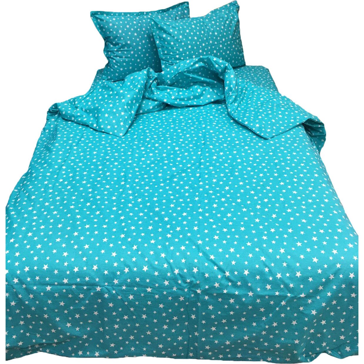 Set lenjerie cu elastic, 4 piese bumbac ranforce, pentru saltea de 1,80m sau mai mare, by Liz Line - L4RE22KS