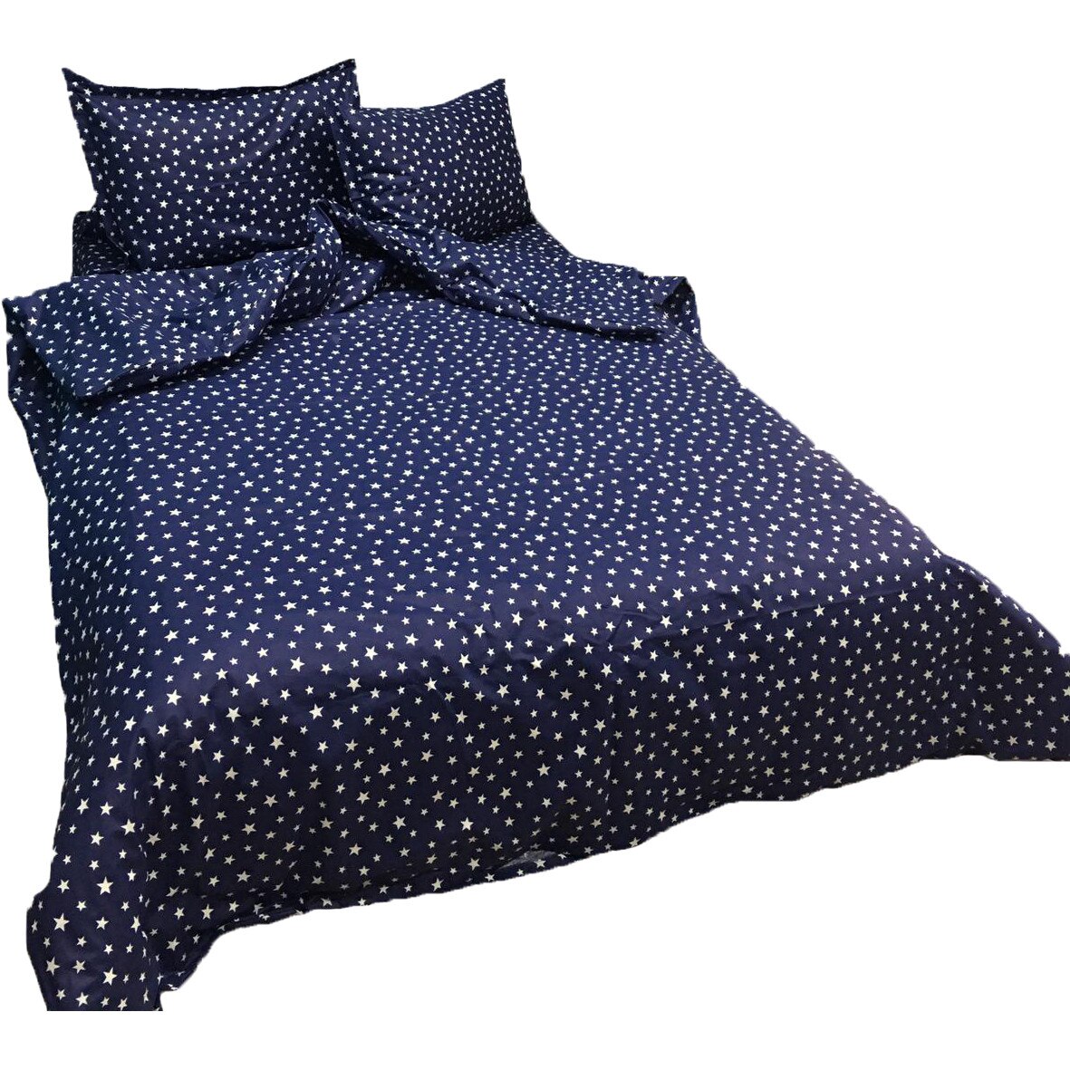 Set lenjerie cu elastic, 4 piese bumbac ranforce, pentru saltea de 1,40m, by Liz Line - L4RE19140