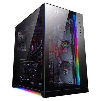 Carcasa Lian Li PC-O11 Dynamic Razer Edition Mid-Tower, Tempered Glass, Negru Carcasa Lian Li PC-O11 Dynamic Razer Edition Mid-Tower, Tempered Glass, Negru