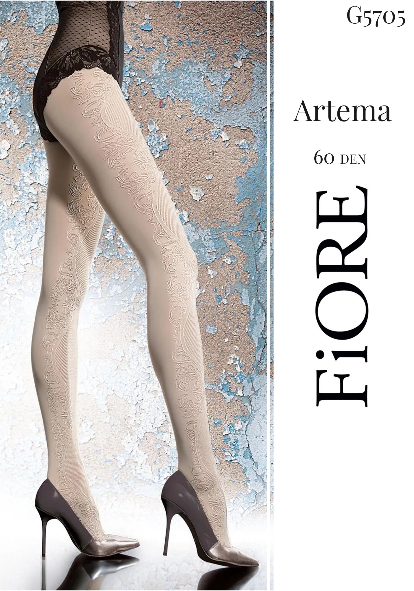 Ciorap FIORE Artema 60 Den, Negru