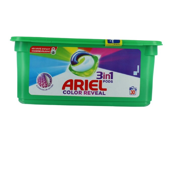 Detergent capsule Ariel All in One PODS Color Reveal, 30 spalari